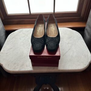 Salvatore Ferragamo Ornamental Damask Heels